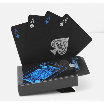 Hochwertiger Plastik PVC Poker wasserdichte schwarze Spielkarten kreativer Geschenk Langlebiger Poker